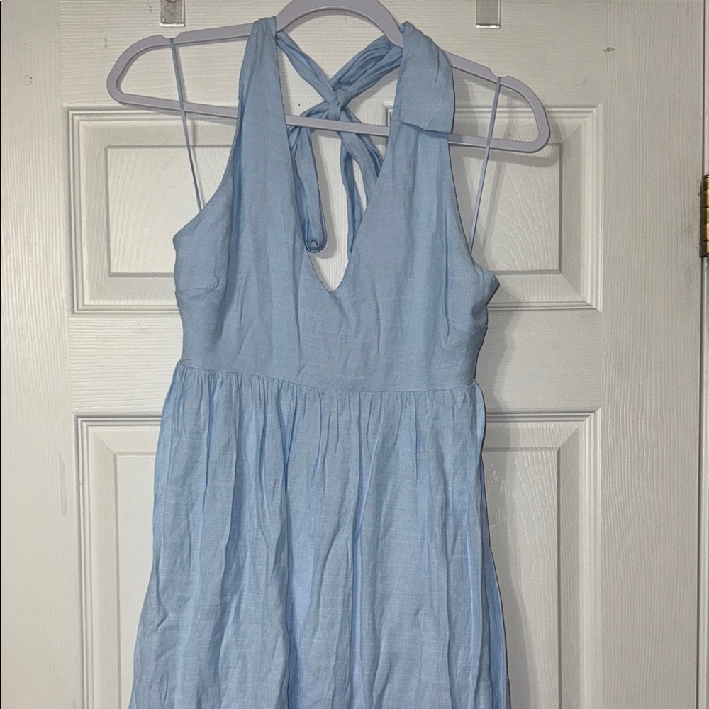 Altar'd State Sky Blue Smocked Dress